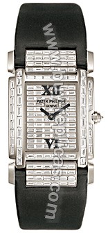 Patek Twenty~4 White Gold w- Diamonds Ladies Watch 4911G