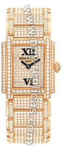 Patek Twenty~4 Rose Gold w- Diamonds Ladies Watch 4909-50R