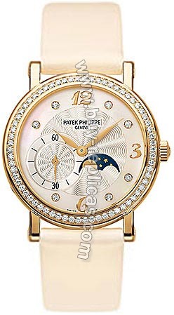 Patek Philippe Complcated 18kt Yellow Gold Moon Phase Diamond Ladies Watch 4958J