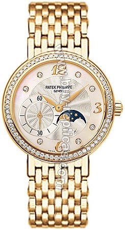 Patek Philippe Complicated 18kt Yellow Gold Moon Phase Diamond Ladies Watch 4958-1J