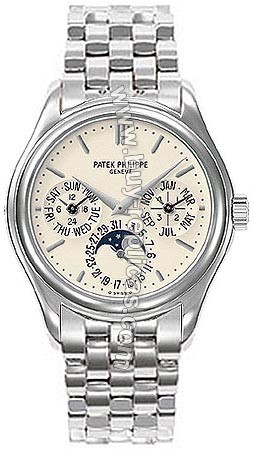 Patek Philippe Calatrava Perpetual Calendar 18kt White Gold Mens Watch 5136-1G