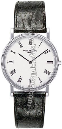 Patek Philippe Calatrava 18kt White Gold Ultra-Thin Mens Watch 3520DG