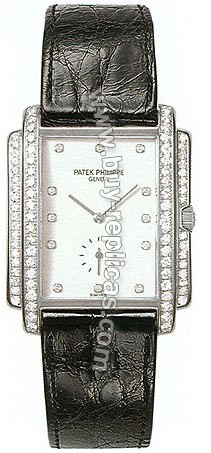 Patek Philippe Gondolo 18kt White Gold Diamond Mens Watch 5025G