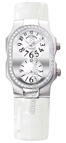 Philip Stein Small Case Diamond White Alligator Ladies Watch 1D-G-FW-AW