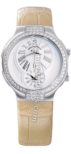 Philip Stein Teslar Sand Alligator Small Double Diamond Round Watch 6DD-MW-AS