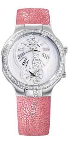 Philip Stein Teslar Pink Galuchat Small Diamond Round Watch 6D-MW-GP