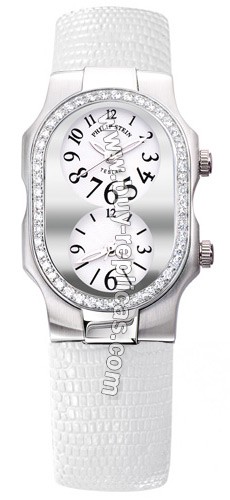 Philip Stein Teslar Small Case Diamonds White Lizard Watch 1D-G-FW-ZW