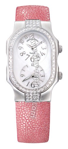 Philip Stein Small Case Double Diamond Pearl Dial Womens Watch 1DD-F-FSMOP-GP