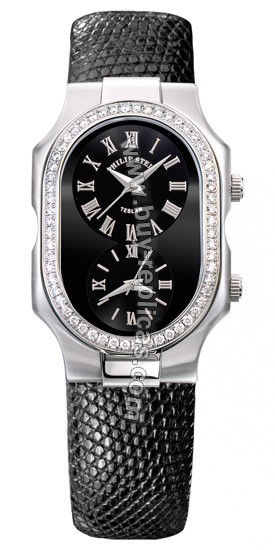 Philip Stein Teslar Large Case Diamond Black Lizard Watch 2D-B-CB-ZB