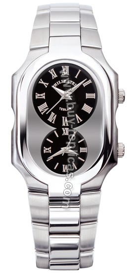 Philip Stein Teslar Large Stainless Steel Black Watch 2-G-CB-SS