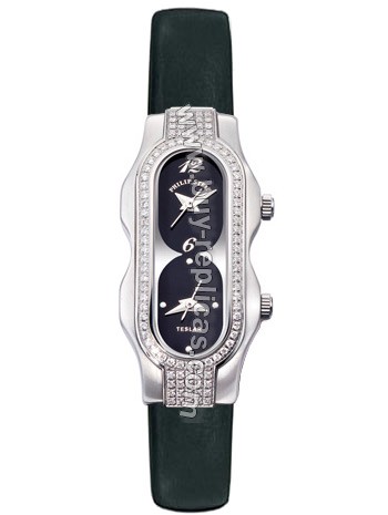 Philip Stein Teslar Black Satin Mini Double Diamond Watch 4DD-G-B-SB