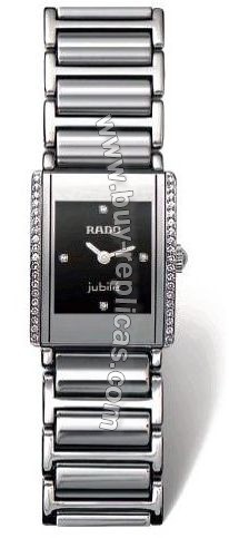 Rado Integral Silver Ceramic Diamond Ladies Watch R20430732