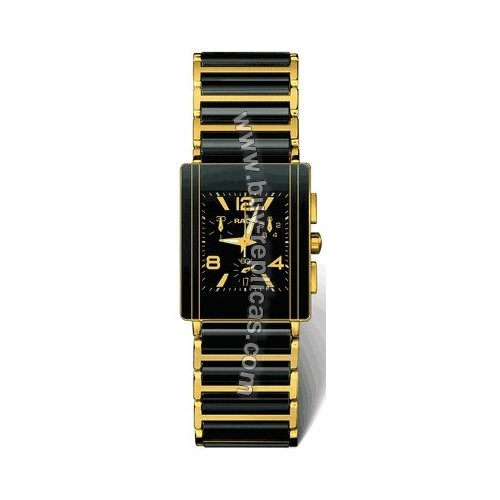 Rado Integral Chronograph 18kt Yellow Gold Black Ceramic Mens Watch R20592152