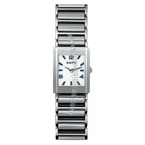 Rado Integral Platinum-tone Ceramic Mini Ladies Watch R20488112