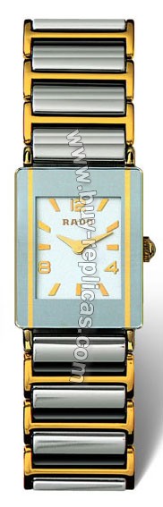 Rado Integral 18kt Yellow Gold Platinum-tone Ceramic Ladies Watch R20383232