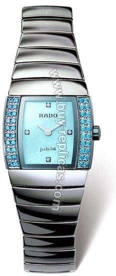 Rado Sintra Superjubile Blue Diamond Platinum-tone Ceramic Mini Ladies Watch R13580912