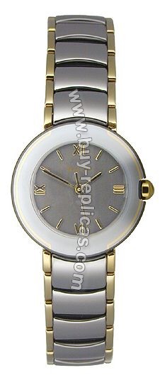 Rado Coupole Platinum Ceramic/Gold-Tone Steel Ladies Watch R2263514