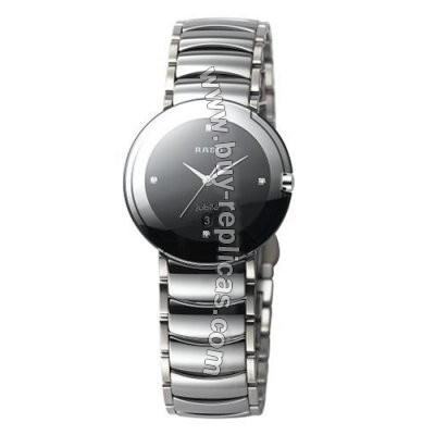 Rado Coupole Diamond Platinum-tone Ceramic Mens Watch R22593712