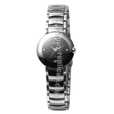 Rado Coupole Diamond Platinum-tone Ceramic Mini Ladies Watch R22594712