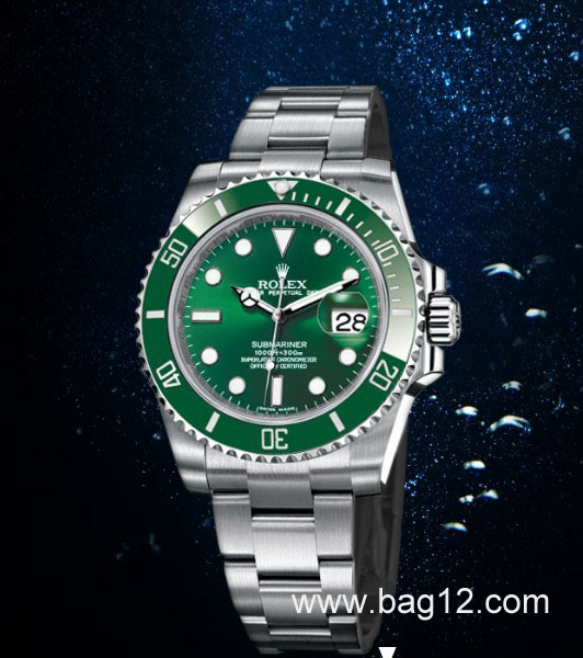 Rolex Submariner Green Steel Mens Watch 551