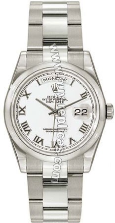 Rolex Oyster Perpetual Day-Date 18kt White Gold Mens Watch 118209