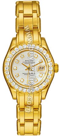 Rolex Oyster Perpetual Lady Datejust Pearlmaster 18kt Yellow Gold Diamond Ladies Watch 80318C