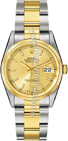 Rolex Oyster Perpetual Datejust Two-Tone 18kt Gold and Steel Mens Watch 116203CO