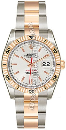 Rolex Oyster Perpetual Datejust Two-Tone 18kt Pink Gold and Steel Mens Watch 16234J