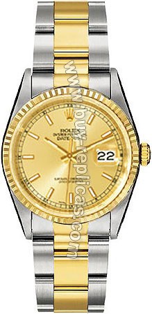 Rolex Oyster Perpetual Datejust Two-Tone 18kt Gold and Steel Mens Watch 116233CO