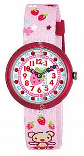 Swatch Watch Flik Flak Strawberry Teddy Bear Watch ZFBN034