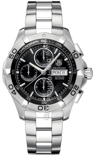 Tag Heuer 2000 Aquaracer Chronograph Steel Black Mens Watch CAF2010.BA0815