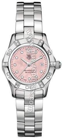 Tag Heuer Aquaracer Diamond Pink Ladies Watch WAF141H.BA0813