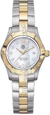 Tag Heuer 2000 Aquaracer Two-Tone Diamond Ladies Watch WAF1425.BB0814