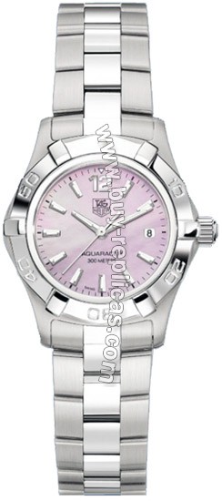 Tag Heuer 2000 Aquaracer Pink Mother-of-Pearl Ladies Watch WAF1418.BA0812