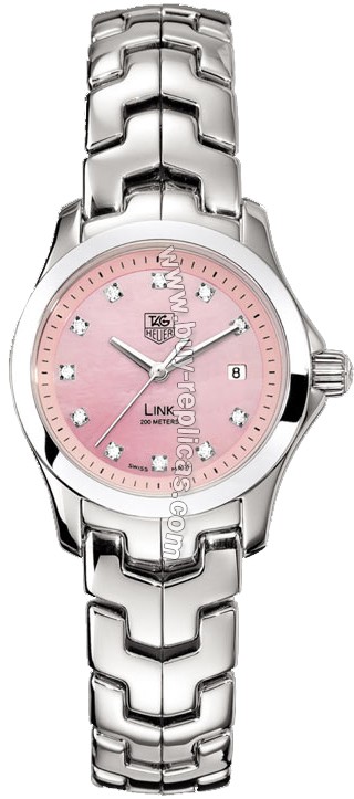 Tag Heuer Link Diamond Pink Mother-of-Pearl Ladies Watch WJF131B.BA0572