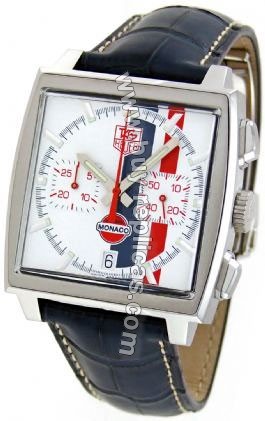 Tag Heuer Monaco Limited Edition Steve McQueen Striped Mens Watch CW2118.FC6207