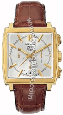 Tag Heuer Monaco 18kt Yellow Gold Brown Mens Watch CW5140.FC8147