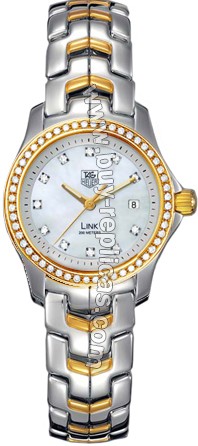 Tag Heuer Link Diamond 18kt Yellow Gold and Steel Ladies Watch WJF1354.BB0581