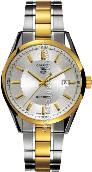 Tag Heuer Carrera Automatic 18kt Yellow Gold and Steel Mens Watch WV215A.BD0788