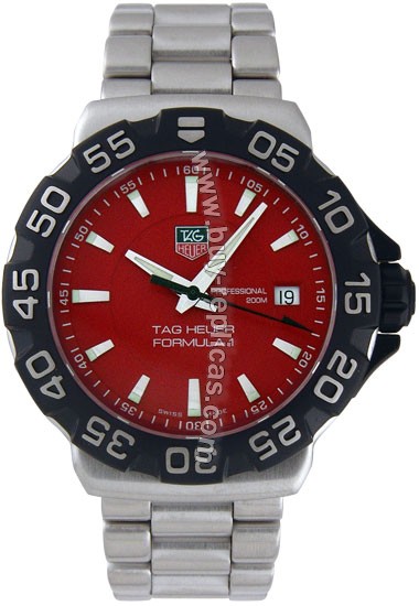 Tag Heuer Formula 1 Steel Red Mens Watch WAH1112.BA0850