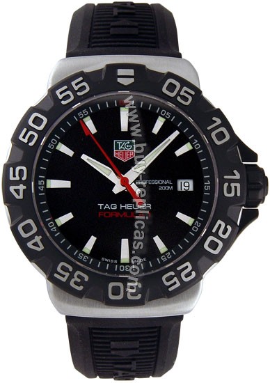 Tag Heuer Formula 1 Steel Black Rubber Mens Watch WAH1110.BT0714