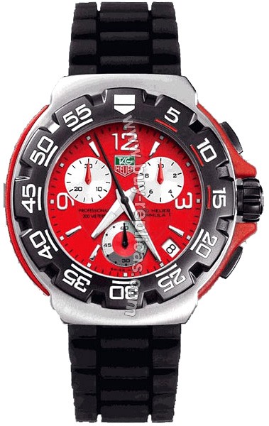 Tag Heuer Formula 1 Red Dial Mens Watch CAC1112.BT0705