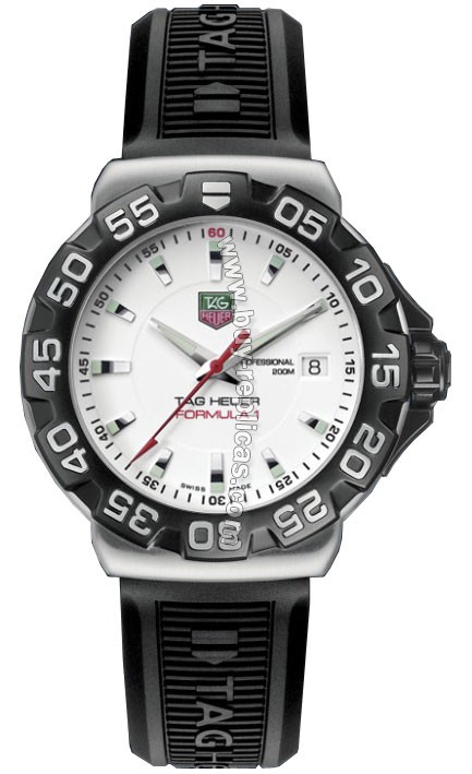 Tag Heuer Formula 1 Steel Black Rubber Mens Watch WAH1111.BT0714