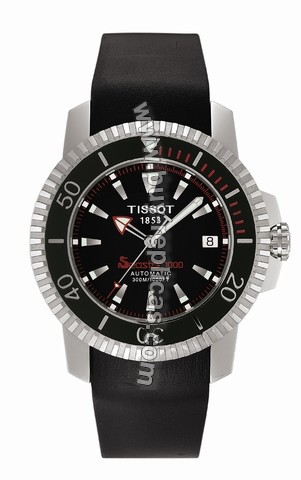 Tissot Diver Seastar Steel Black Rubber Automatic Mens Watch T19.1.593.51