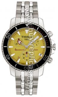 Tissot Diver Seastar Steel Chronograph Yellow Mens Watch T19.1.485.71