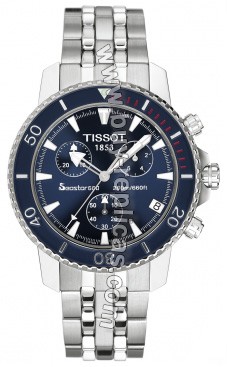 Tissot Diver Seastar Steel Chronograph Blue Mens Watch T19.1.485.41