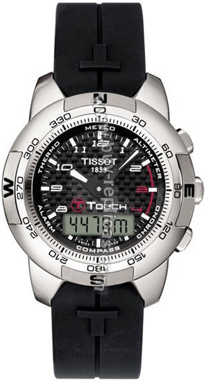 Tissot T-Touch Multi-function Titanium Black Rubber Mens Watch T33.7.898.92