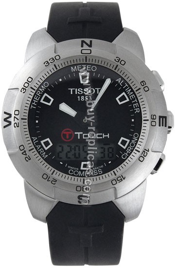 Tissot T-Touch Steel Analog/Digital Multifunction Black Mens Watch   T33.1.598.51