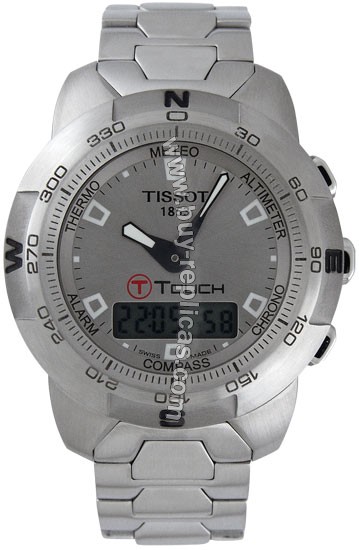 Tissot T-Touch Steel Analog/Digital Multifunction Silver Mens Watch  T33.1.588.71