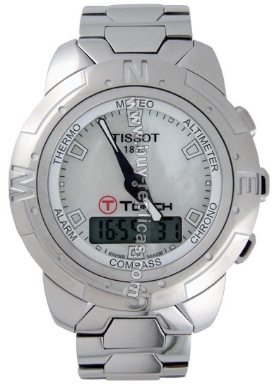 Tissot T-Touch Titanium Mother-of-Pearl Mens Watch T33.7.688.81